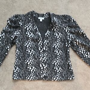 Bar III Black and White Patterned Blazer
